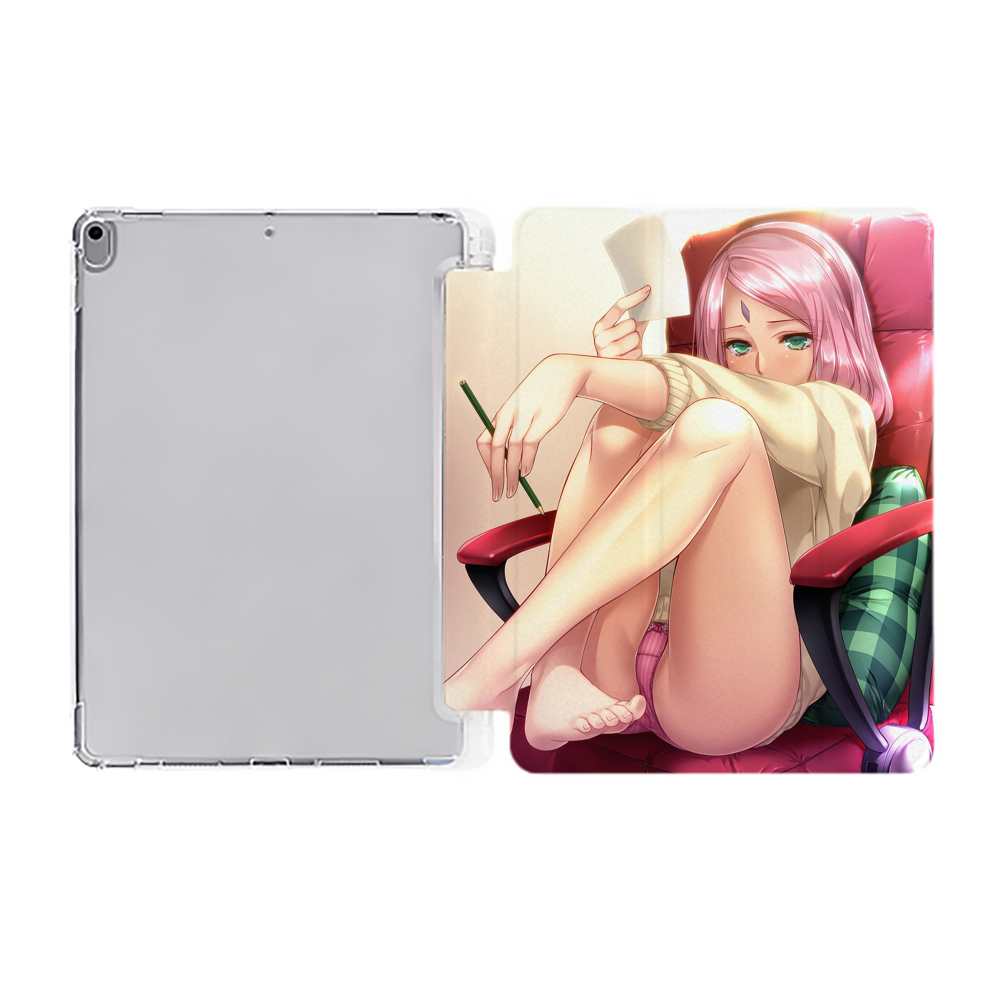 （画像用） NARUTO -ナルト- NARUTO -ナルト- 疾風伝 IPad ケース ペン収納付き 三つ折りスタンド PUレザー×シリコン 対応機種9.5/10.5/10.9インチ